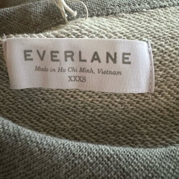 Everlane Sweatshirt 100% Human Pullover Crew Neck Gray XXXS NWT Sustainable - Picture 10 of 10